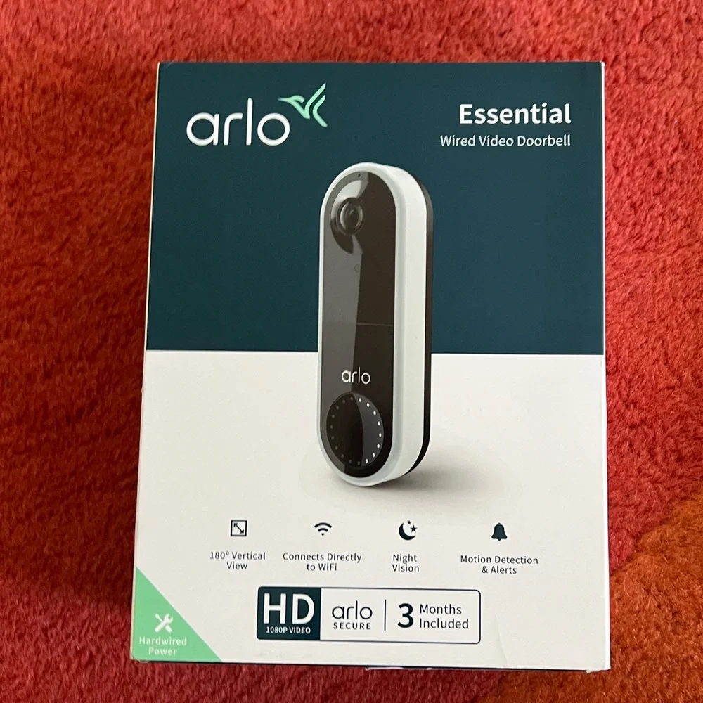 Wired Video Doorbell HD Video, 180° View, Night Vision, 2 Way Audio
